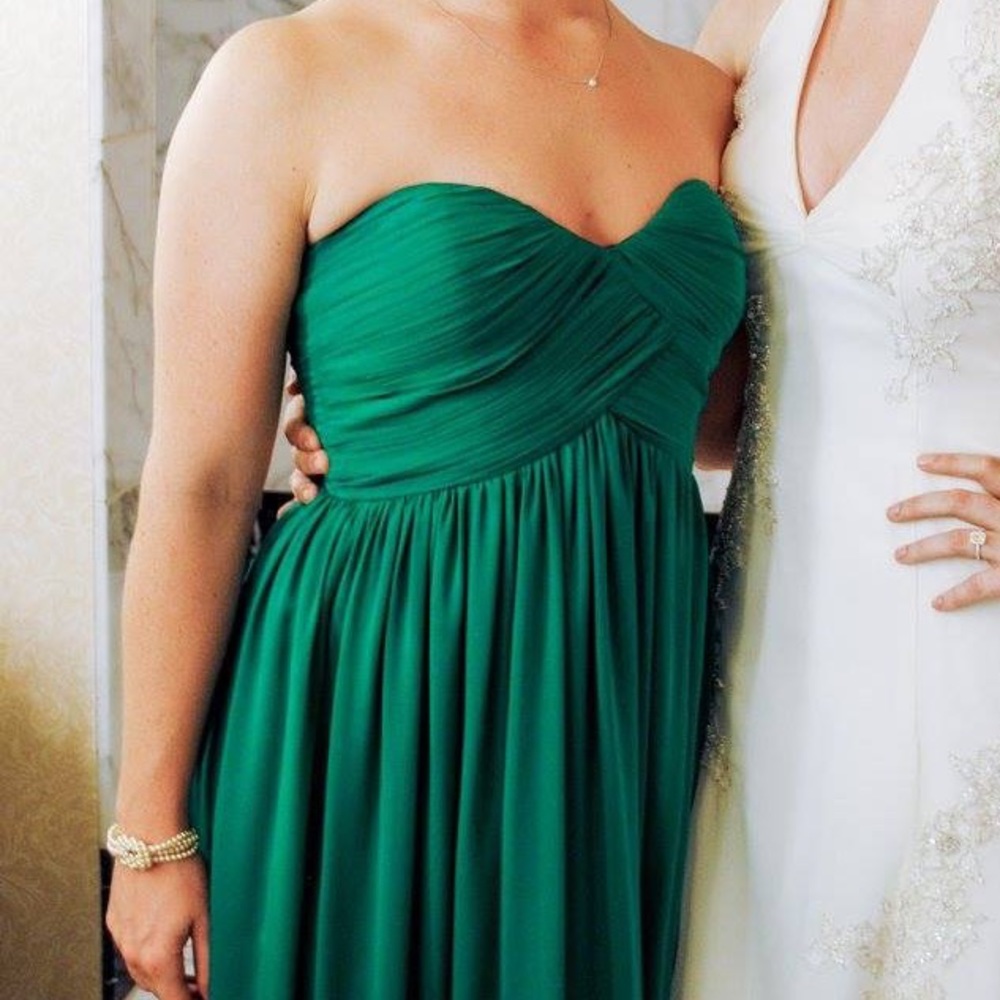 Donna Morgan Bridesmaid Dress in Emerald Green